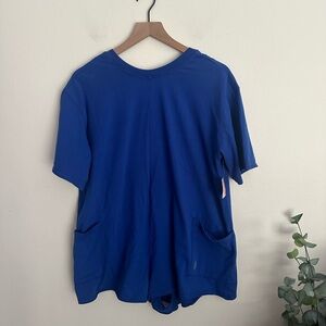 FP Movement by Free People Hot Shot Tee Romper Electric Shock Blue Womens XS NWT